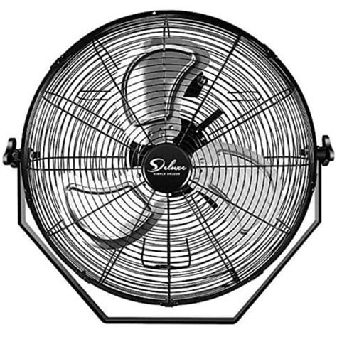 Aoibox 18 In Black Industrial Wall Mount Fan 3 Speed Indoor