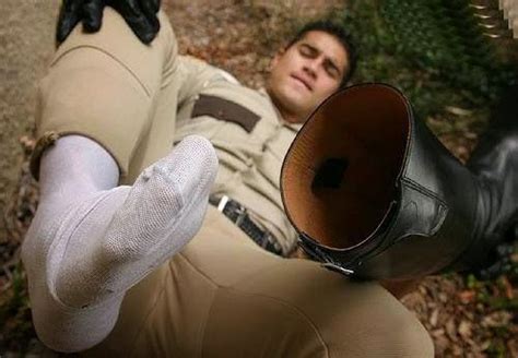 Straight Jock Feet Hot Cop Socks And Boots