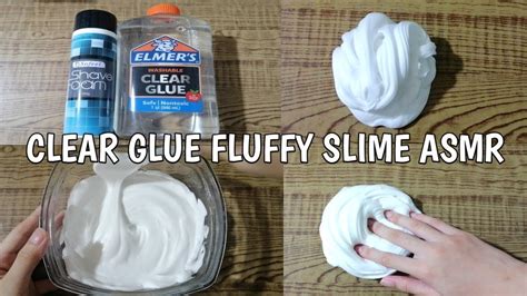 Slime Asmr How To Make Fluffy Slime Using Clear Glue Diy Slime Youtube