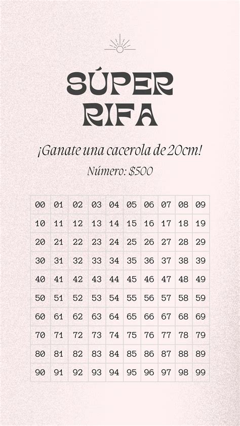 Numeros De Rifa Del 1 Al 100 Para Imprimir Pdf Numero