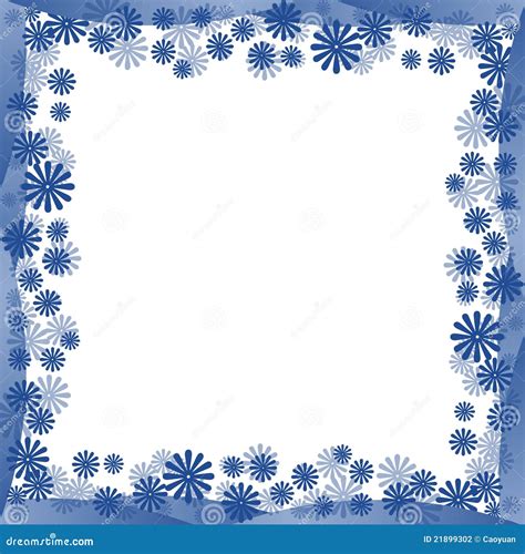 Blue Flowers Border Stock Photography Image 21899302