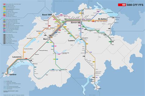 Swiss Rail Route Map