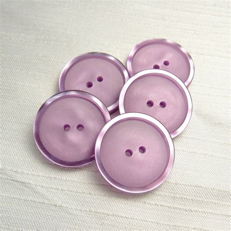 Lilac Textures 78 22mm Pastel Purple Buttons Set Of 5 Matching