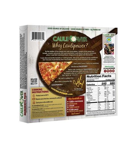 Caulipower Margherita Cauliflower Crust Pizza 109 Oz Frozen