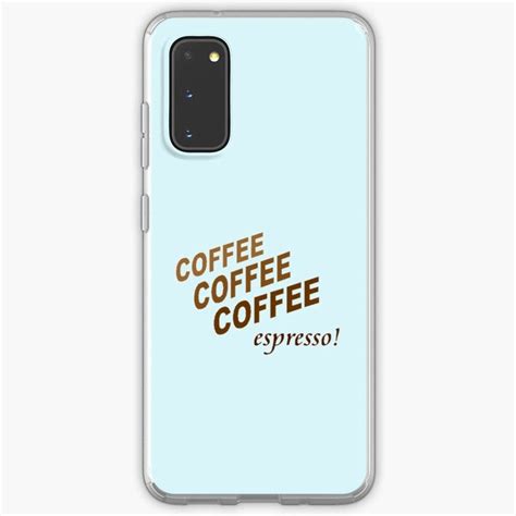 A Coffee Phone Case With The Words Coffee And Espresso On It