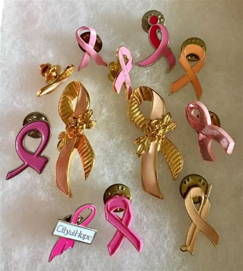 Breast Cancer Ribbon Pins Lot Of 12 Pins Bundle Pinktober Avon Brooch