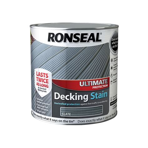 Ronseal 36913 Ultimate Protection Decking Stain Slate 25 Litre Rapid