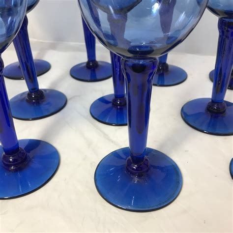 Set Of 11 Cobalt Blue Glasses Chairish