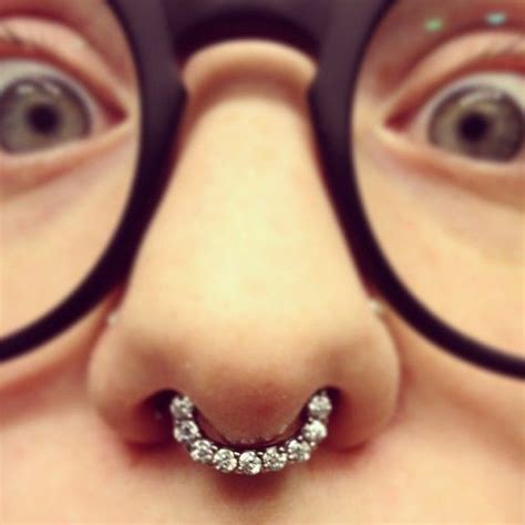😳😄😍 Raggedyangry Looks Awesome Wearing Our Surgical Steel Clear Cz Septum Clicker 💎 Sku 49219