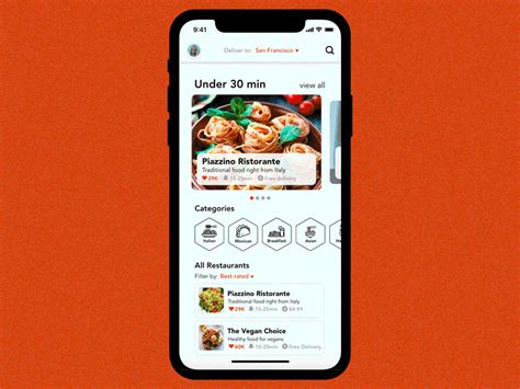 Food Delivery Home Screen By Consuelo Romano On Dribbble