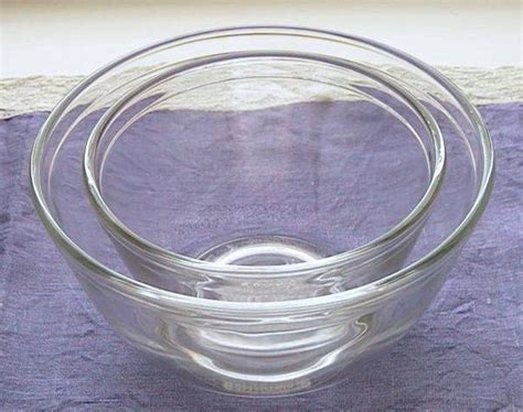 Set Of Vintage Pyrex Clear Glass Mixing Bowls Etsy