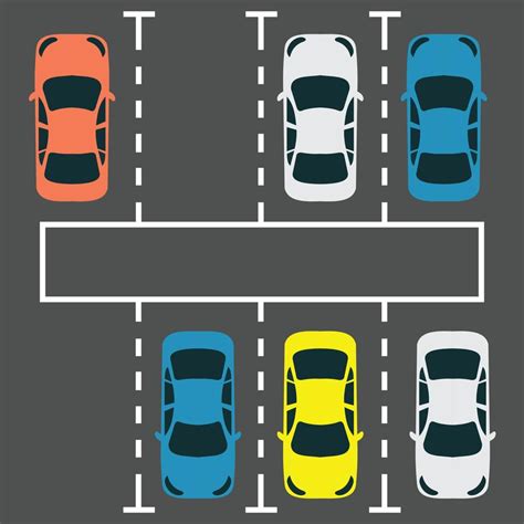 Vector Illustration Of A Group Of Parked Cars Seen In The Top View 3564874 Vector Art At Vecteezy