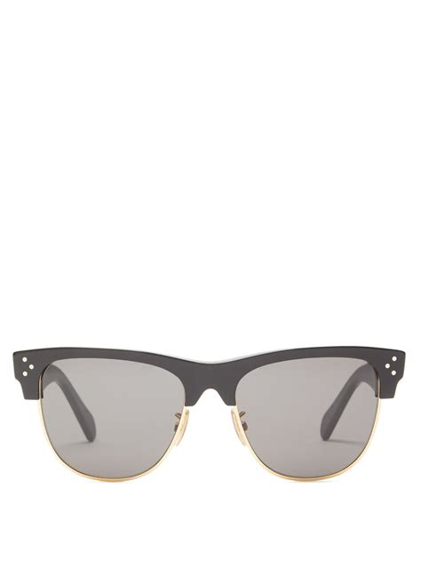 Black D Frame Acetate And Metal Sunglasses Celine Eyewear Matchesfashion Us