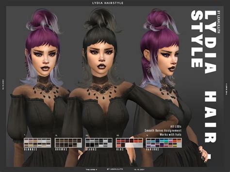 Sims 4 Nu Punk Jasmine Hair Life Sim Goth Hair All Hairstyles