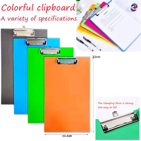 Flexible Solid Transparent Color Long Plastic Clipboard Folder Fc