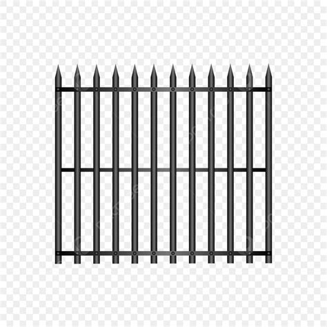 Iron Fence Vector Png Images Black Iron Bar Fence Transparent Png