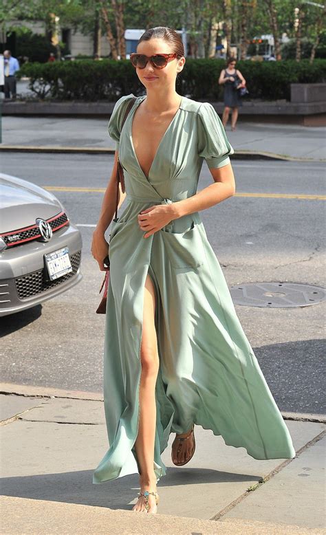 Miranda Kerr In Mint Maxi Wrap Dress Miranda Kerr Style Maxi Dress