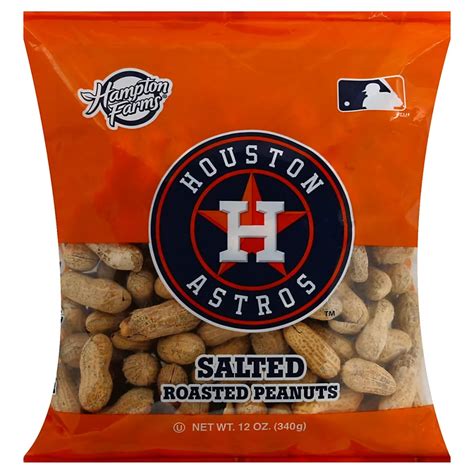 Hampton Farms Astros Roasted Salted In Shell Peanuts Shop Snacks