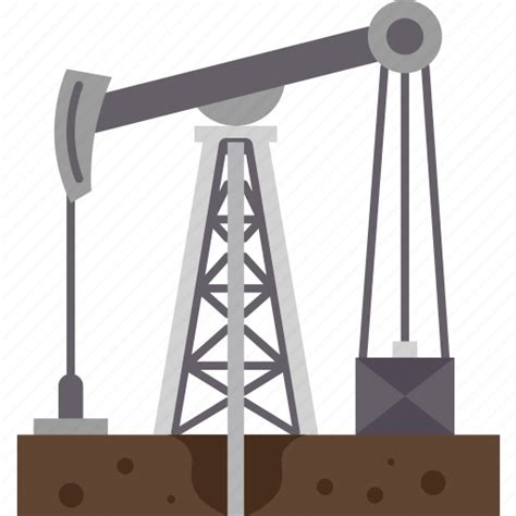 Oil Drilling Rig Pumping Machine Icon Download On Iconfinder