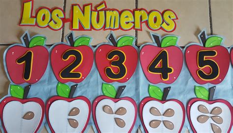 Números 1 5 Manzanas Manualidades Con Letras Decoración Aula De