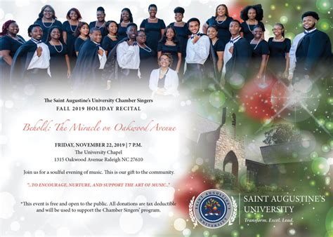 Choir Recital Invite Saint Augustines University