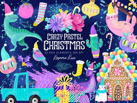 Pastel Christmas Clipart Crazy Christmas Clip Art Dinosaur Christmas
