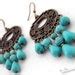 Turquoise Chandelier Earrings Boho Jewelry Long Dangles