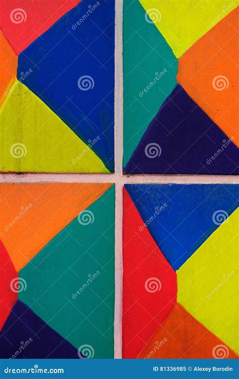 Colorful Triangle Painted Pattern Stock Image Image Of Decoration