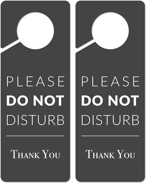 Do Not Disturb Door Hanger Sign Pack Printed On Both Sides X