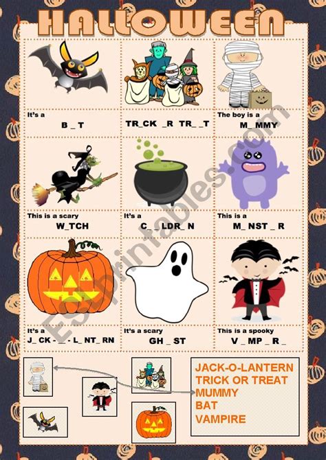 Halloween Esl Worksheet By Nuria08