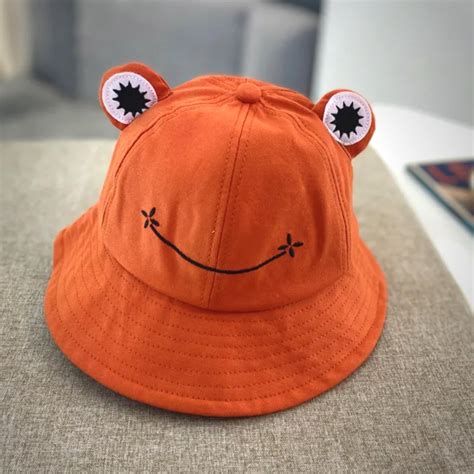 Cute Frog Casual Bucket Hat 6 Colorsfrog Bucket Hatcotton Etsy