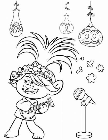 Coloring Trolls Tour Pages Poppy Printable Singing