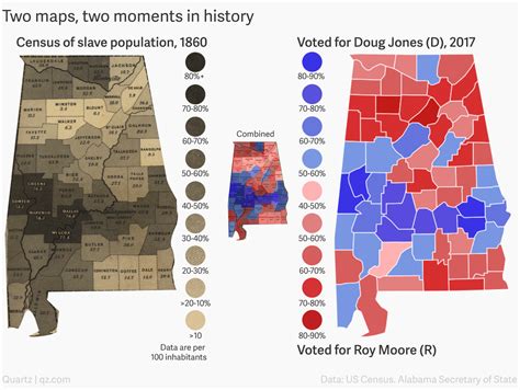 How Doug Jones Beat Roy Moore Maps Of Alabama In 1860 And 2017 Offer A
