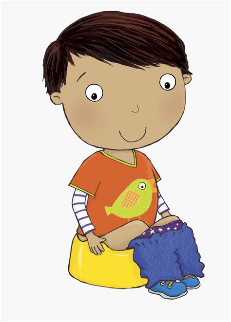 Potty Training Boy Cartoon Hd Png Download Kindpng