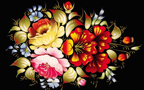 Abstract Background Colorful Colors Glowing Wallpapers Art Flowers