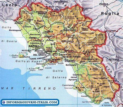 Cartina Geografica Della Campania Cartina