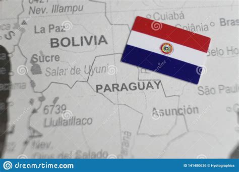 World map patagonia image photo free trial bigstock. The Flag Of Paraguay Placed On Paraguay Map Of World Map Stock Photo - Image of arrival ...