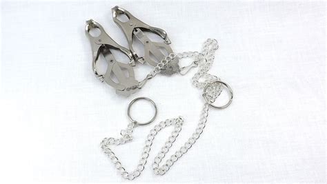 Butterfly Clamp With Tug Chain Nipple Clamps Body Clamps Clover Clamps Bdsm Toys Pinch The Muse