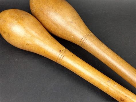 vintage wood teardrop indian clubs juggling pins etsy