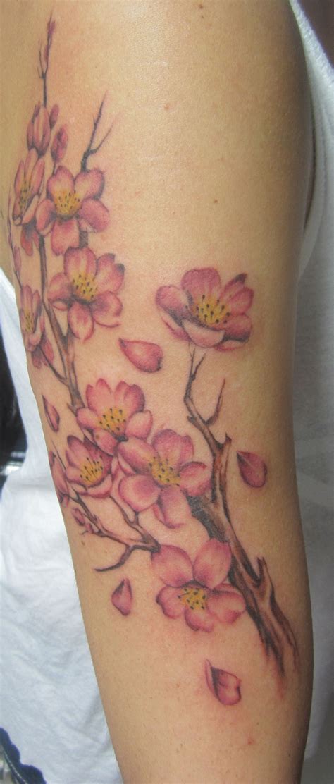 Japanese Cherry Blossom Tattoo Half Sleeve Cherry Blossom Half Sleeve