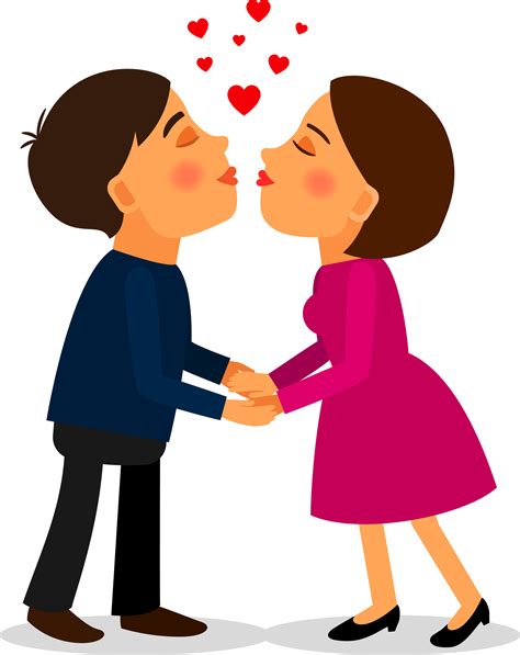 Drawing Couple Transprent Png Free Download Love Couple Kissing Png