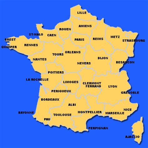 Carte Des Villes De France Vacances Arts Guides Voyages