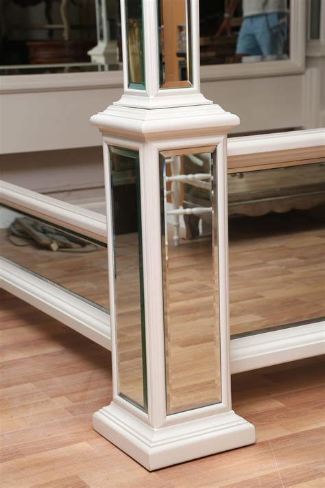 It's also called a standard king. Modern King-Size Canopy Mirrored Bed For Sale at 1stdibs