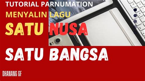 Menulis Not Angka Di Word Font Parnumation Menyalin Lagu Satu Nusa