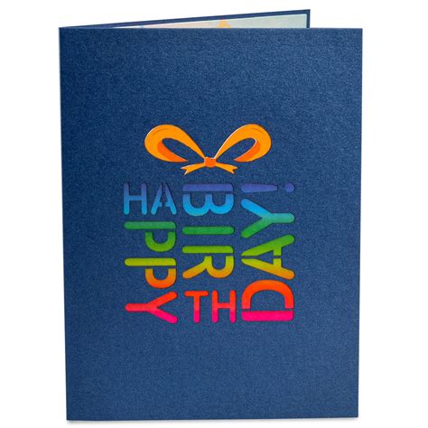 Paper Love Pop Up Birthday Card Happy Birthday Pop Up Card Blue