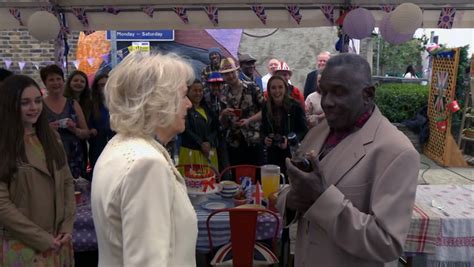 Eastenders Cameo Sees Camilla Tie Purple Ribbon For All The Victims Of