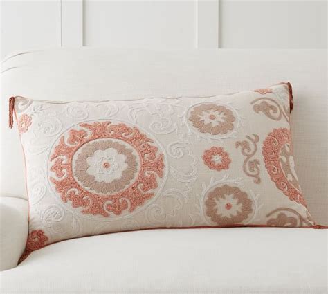 Free delivery and returns on ebay plus items for plus members. Kaelyn Embroidered Lumbar Pillow Cover | Pottery Barn
