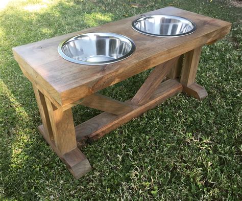 Dog Bowl Feeder Stand Elevated Raised Stand Farmhouse Etsy