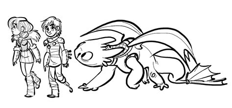 This is a coloring page of hiccup with his friends gobber, astrid, snotlout, fishlegs, toothless and windwalker. Toothless Dragon Coloring Page at GetColorings.com | Free ...