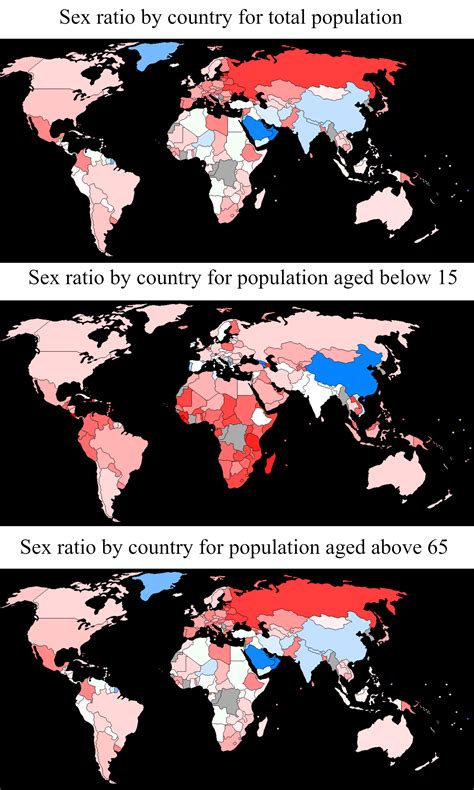 Sex Ratio By Country X R Mapporn